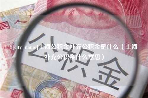 五家渠上海公积金补充公积金是什么（上海补充公积金什么意思）